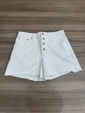 J.Crew Women’s White Denim Button Fly Shorts Size 26